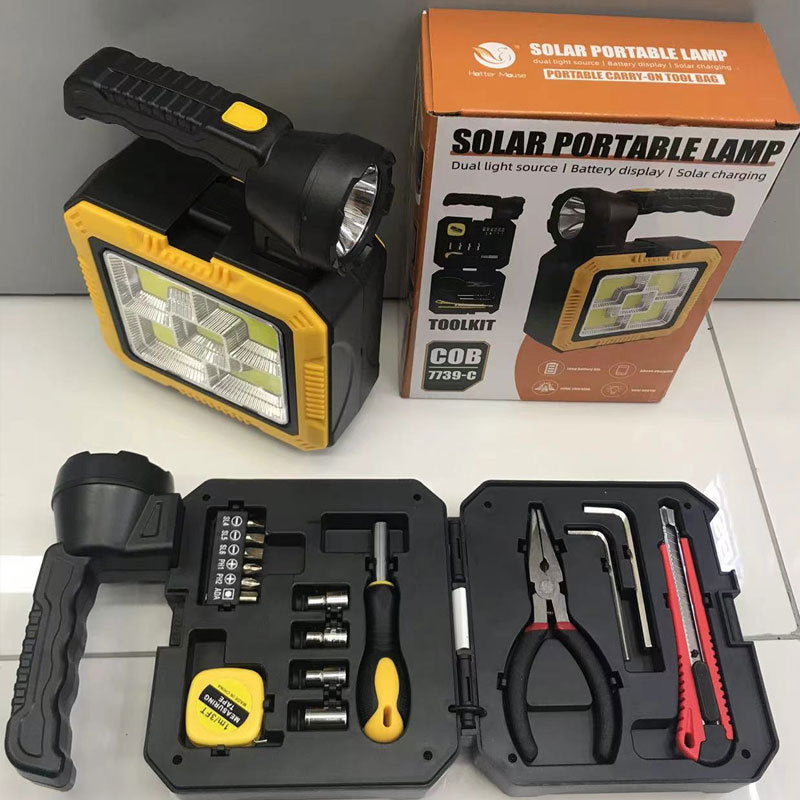 LAMPARA SOLAR CON KIT DE HERRAMIENTAS -  BrightTools™ 🔦