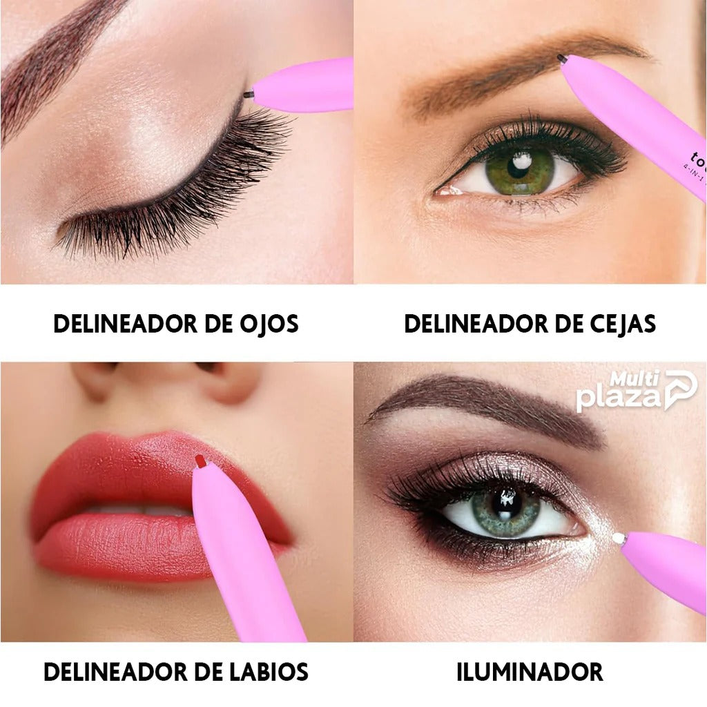 LÁPIZ DE MAQUILLAJE 4 EN 1 - MakeUpPro™ 💄