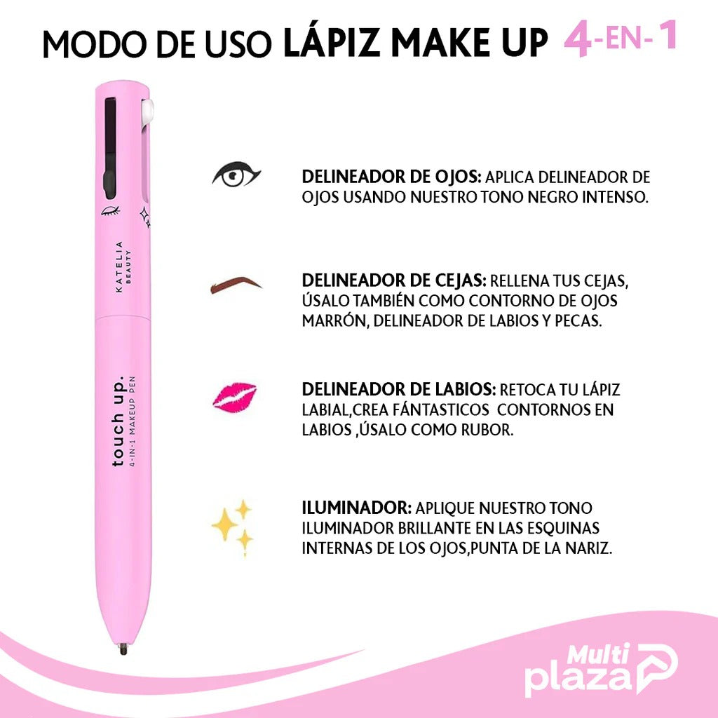 LÁPIZ DE MAQUILLAJE 4 EN 1 - MakeUpPro™ 💄