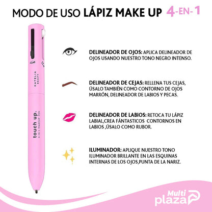 LÁPIZ DE MAQUILLAJE 4 EN 1 - MakeUpPro™ 💄